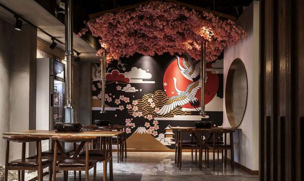 日式燒烤店裝修，神往與盛唐來(lái)往密切的古日本